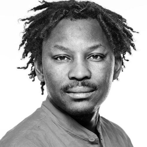 Portrait noir blanc James Joel Haiti