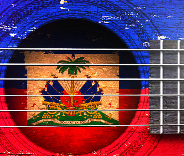 guitare drapeau haiti